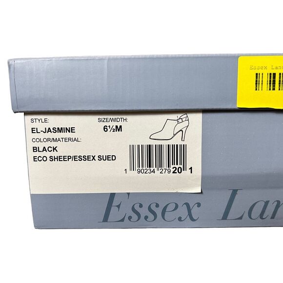 New! Essex Lane Women's Jasmine Leather Stiletto Booties Boot Black Size 8M NWT - Picture 11 of 11